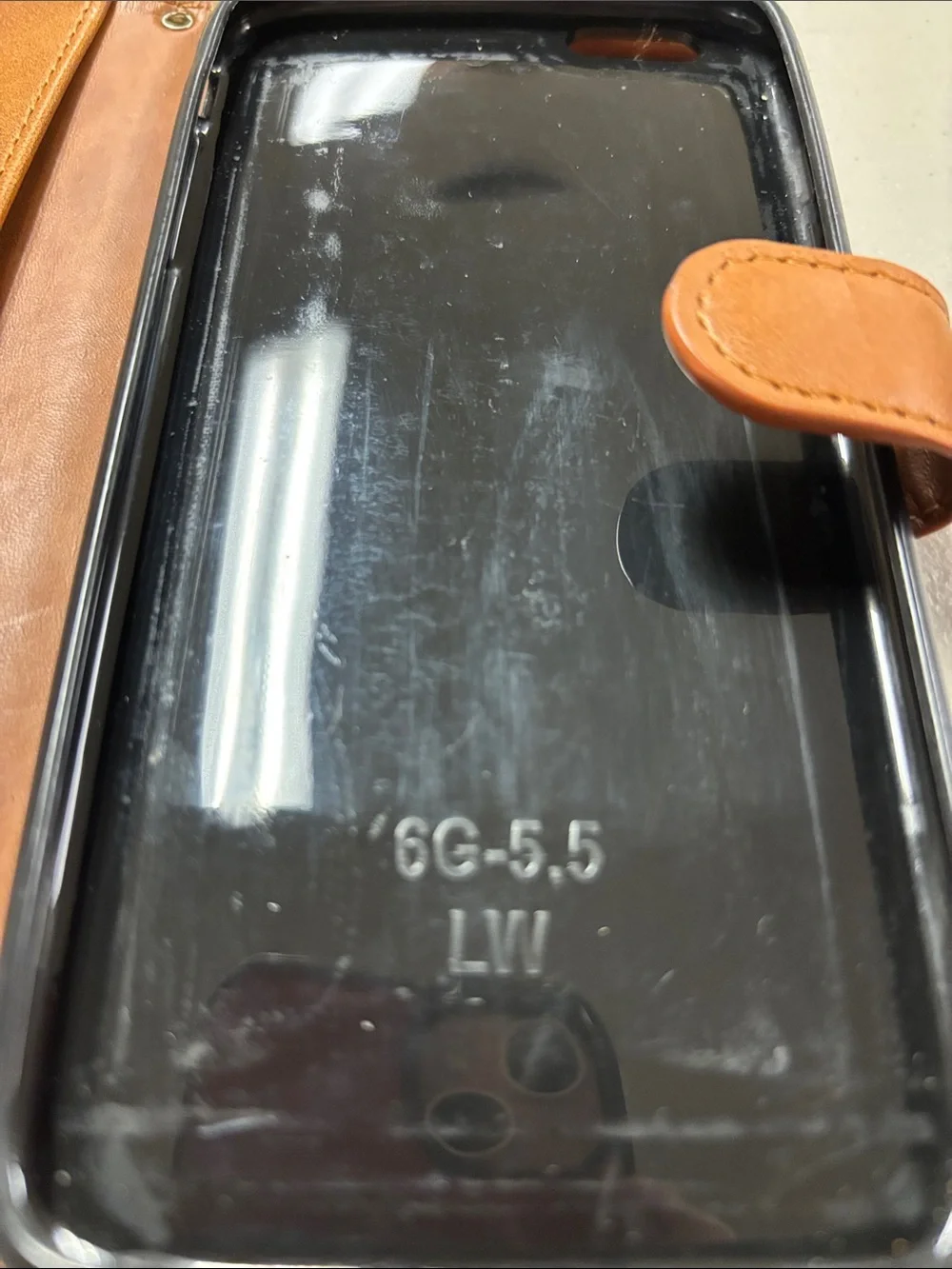 Brown Floral Wallet Phone Case with Magnetic Closure